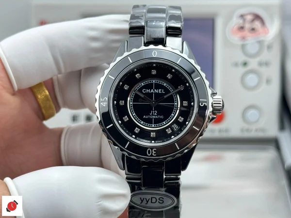 高仿香奈兒Chanel-J12 黑色色陶瓷鑽盤 38MM