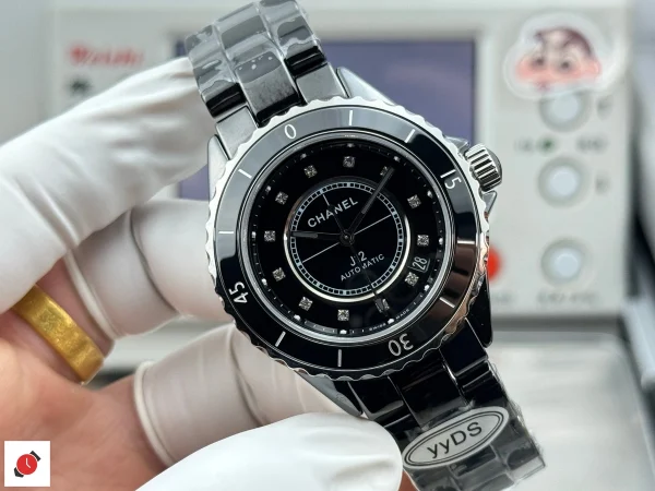 高仿香奈兒Chanel-J12 黑色色陶瓷鑽盤 38MM