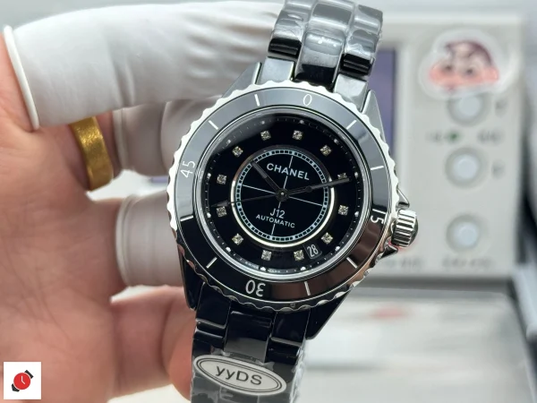 高仿香奈兒Chanel-J12 黑色色陶瓷鑽盤 38MM