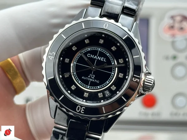 高仿香奈兒Chanel-J12 黑色色陶瓷鑽盤 38MM