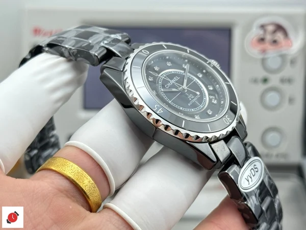 高仿香奈兒Chanel-J12 黑色色陶瓷鑽盤 38MM