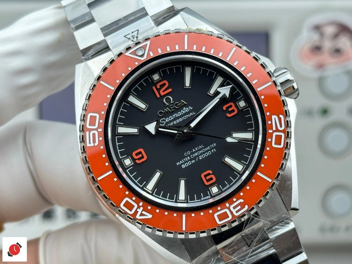 高仿歐米茄-Omega 海馬600系列 橙色陶瓷圈口鋼帶