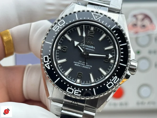 高仿歐米茄-Omega 海馬600系列 黑色色陶瓷圈口鋼帶