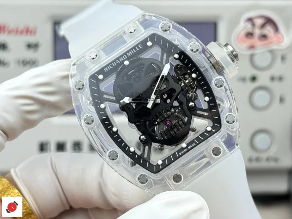 高仿里查德米爾 Richard Mille RM 052 骷髏陀飛輪 黑盤