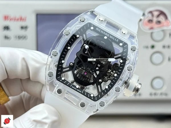 高仿里查德米爾 Richard Mille RM 052 骷髏陀飛輪 黑盤