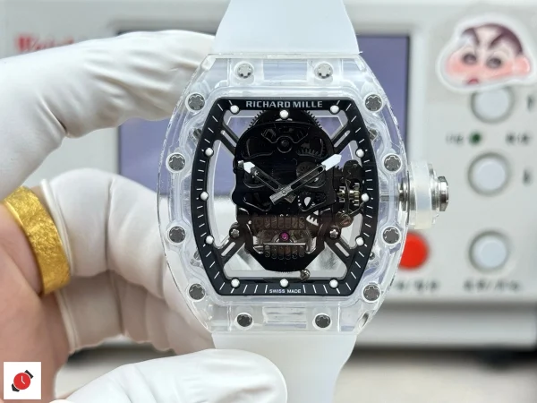 高仿里查德米爾 Richard Mille RM 052 骷髏陀飛輪 黑盤