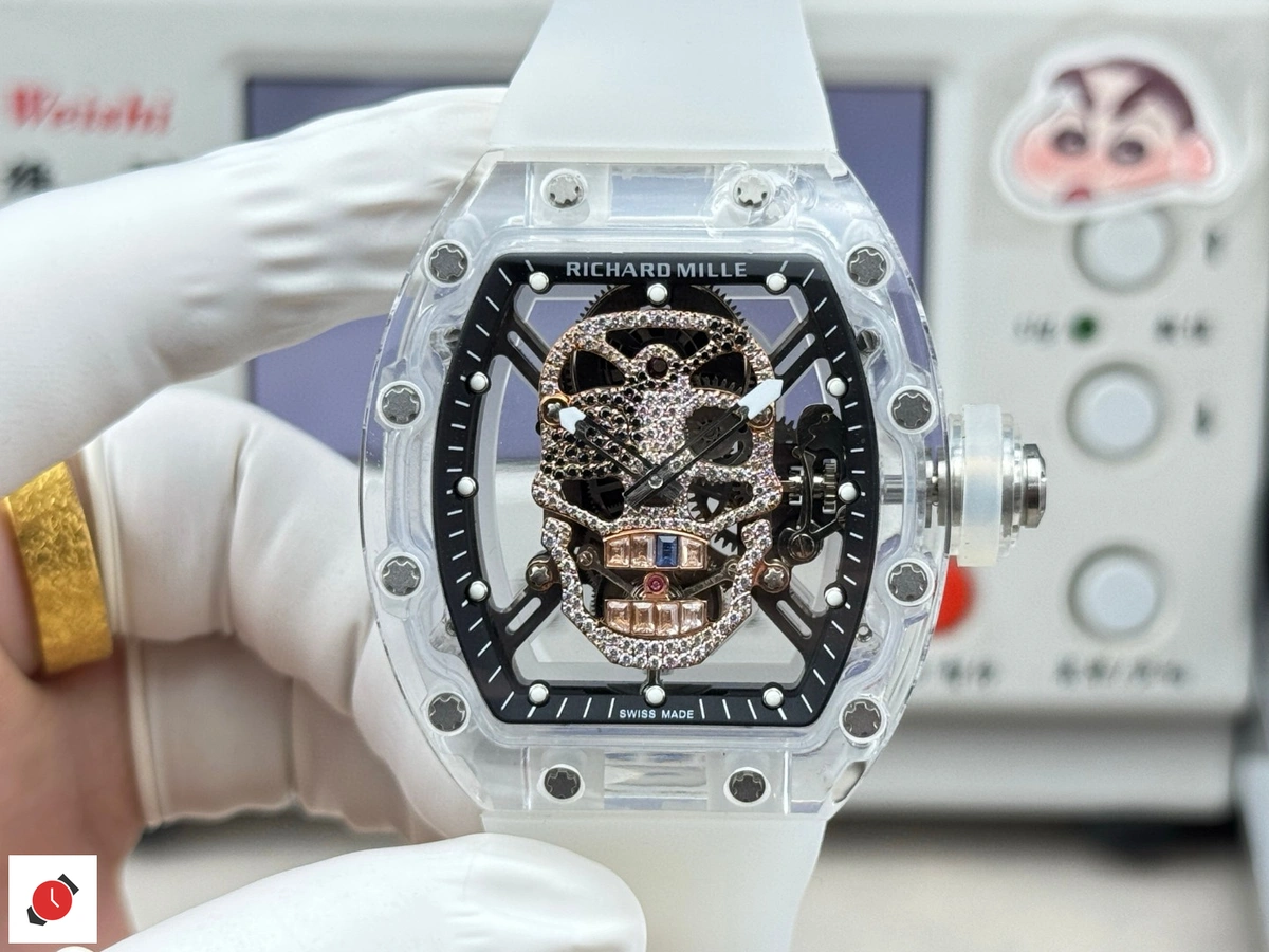 高仿里查德米爾 Richard Mille RM 052 骷髏陀飛輪 鑲鑽