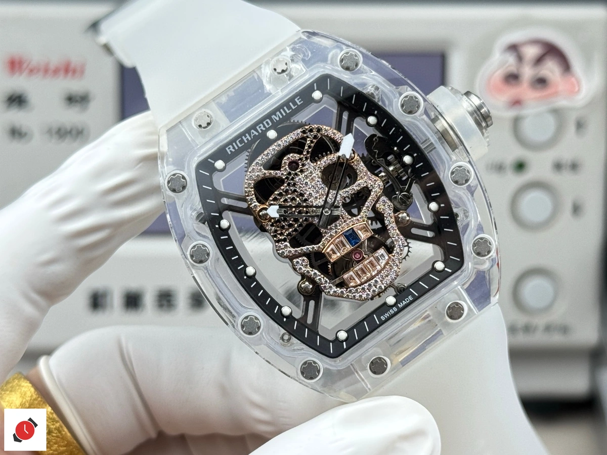 高仿里查德米爾 Richard Mille RM 052 骷髏陀飛輪 鑲鑽