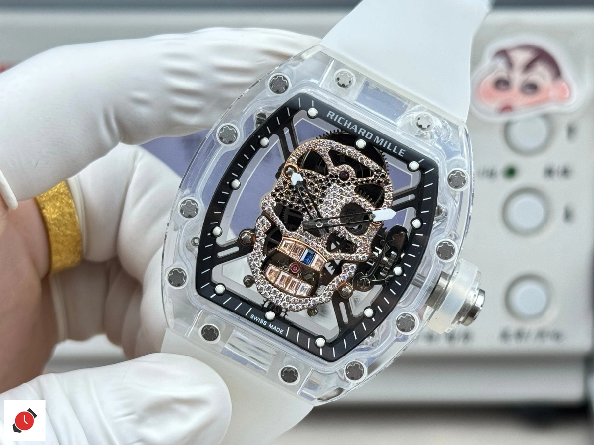 高仿里查德米爾 Richard Mille RM 052 骷髏陀飛輪 鑲鑽