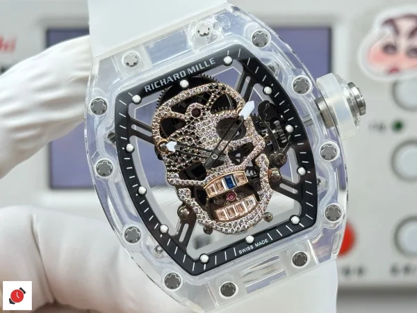 高仿里查德米爾 Richard Mille RM 052 骷髏陀飛輪 鑲鑽
