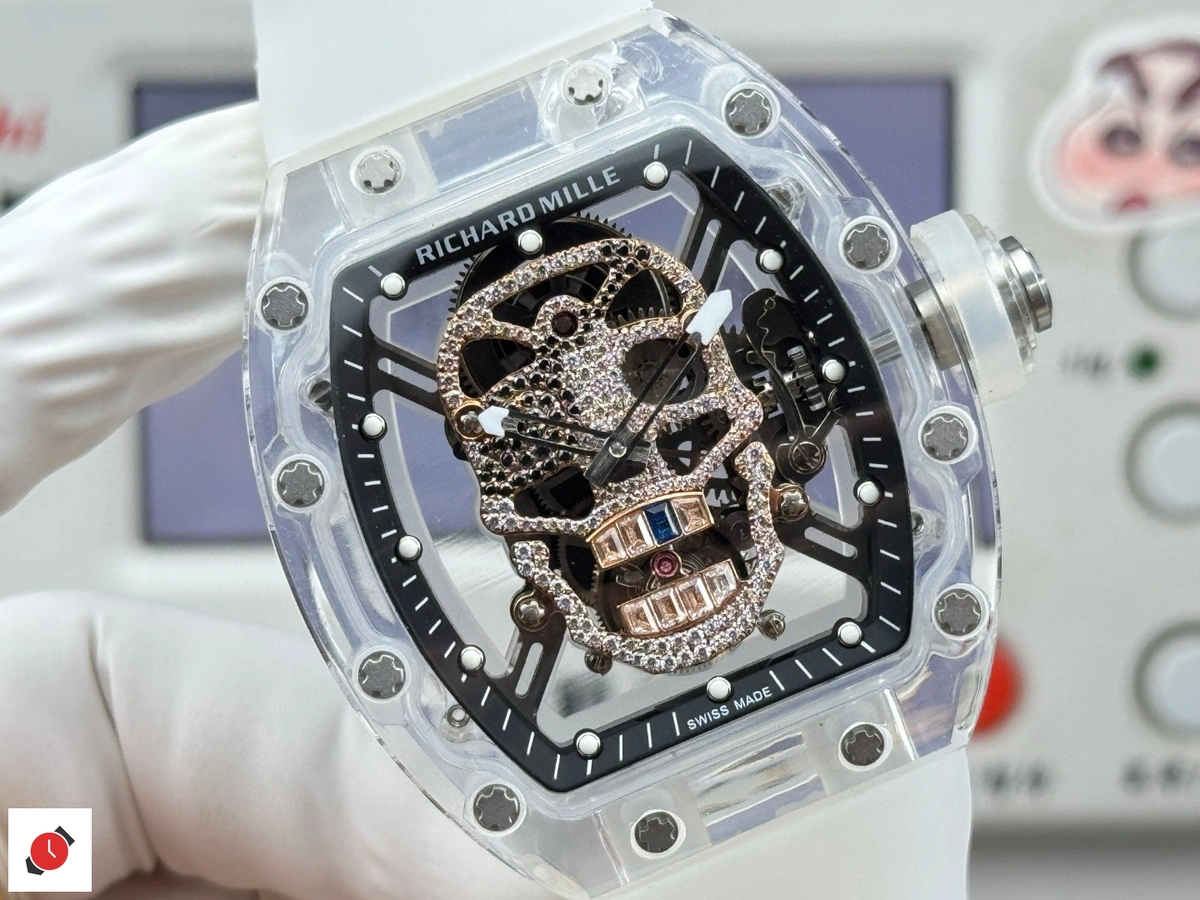 高仿里查德米爾 Richard Mille RM 052 骷髏陀飛輪 鑲鑽
