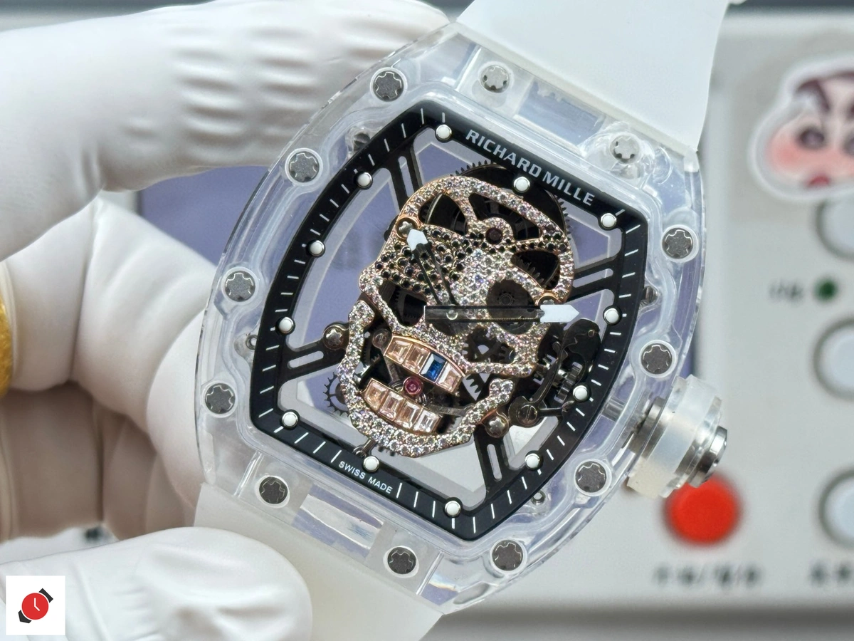 高仿里查德米爾 Richard Mille RM 052 骷髏陀飛輪 鑲鑽