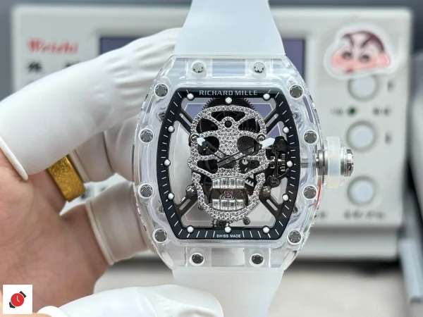 高仿里查德米爾 Richard Mille RM 052 骷髏陀飛輪 鑲鑽