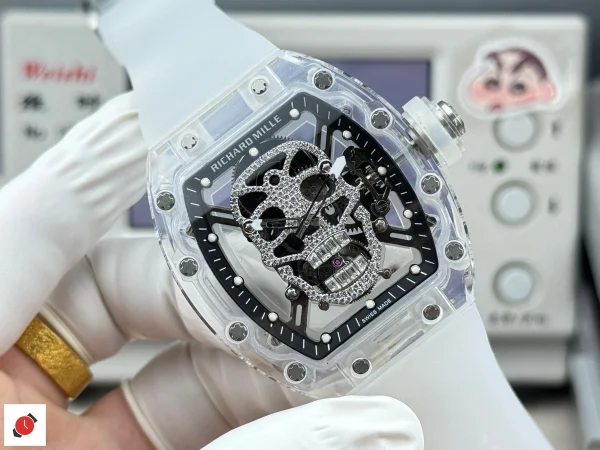高仿里查德米爾 Richard Mille RM 052 骷髏陀飛輪 鑲鑽