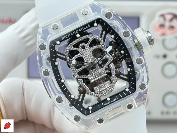 高仿里查德米爾 Richard Mille RM 052 骷髏陀飛輪 鑲鑽