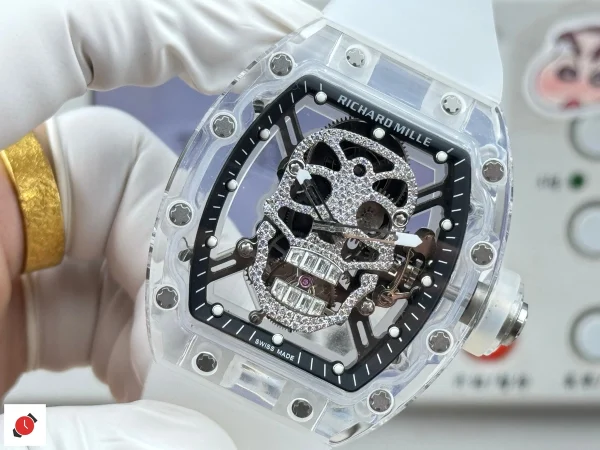 高仿里查德米爾 Richard Mille RM 052 骷髏陀飛輪 鑲鑽