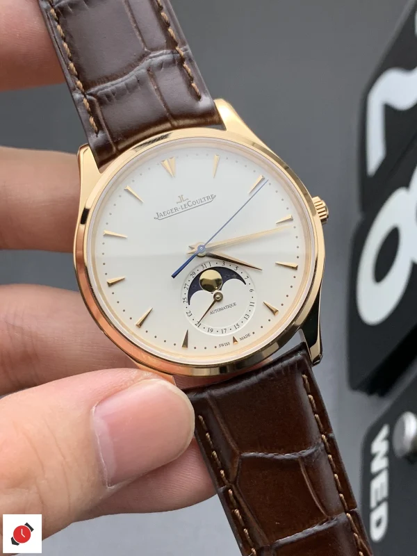 高仿積家 月向大師 玫瑰金月相 39MM