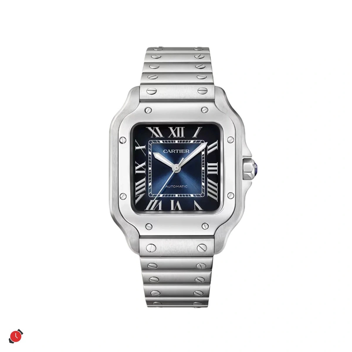 watch-20260624002 高仿卡地亞 Santos 山度士 藍盤 mini 34.5mm