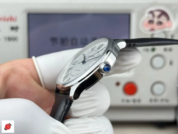高仿卡地亞 cartier 倫敦系列 40MM 白盤黑帶