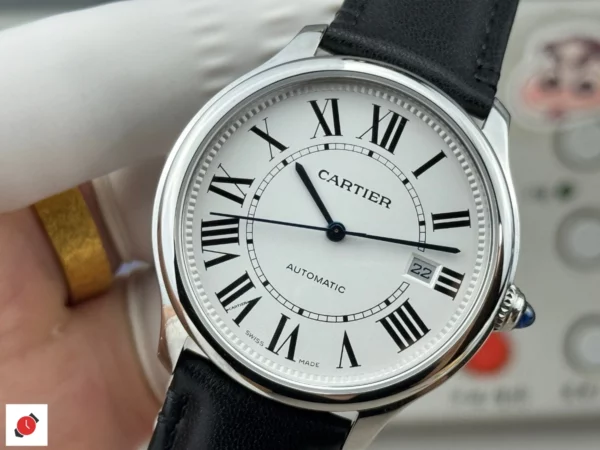 高仿卡地亞 cartier 倫敦系列 40MM 白盤黑帶