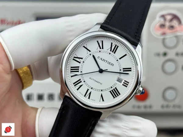 高仿卡地亞 cartier 倫敦系列 40MM 白盤黑帶