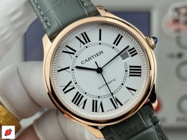 高仿卡地亞 cartier 倫敦系列 40MM 白盤金殼