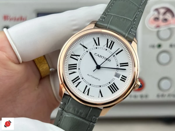 高仿卡地亞 cartier 倫敦系列 40MM 白盤金殼