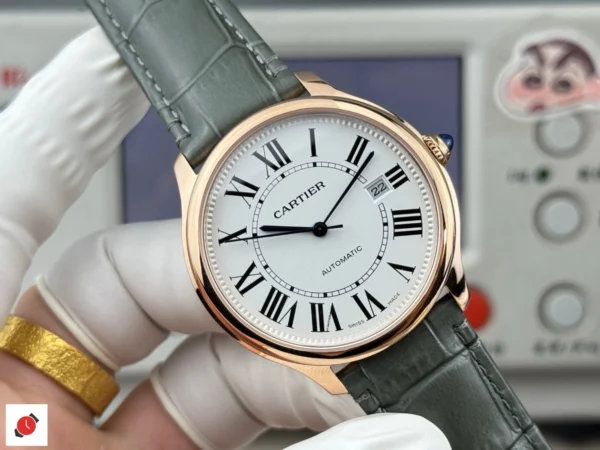 高仿卡地亞 cartier 倫敦系列 40MM 白盤金殼