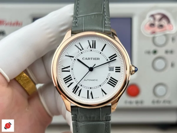 高仿卡地亞 cartier 倫敦系列 40MM 白盤金殼