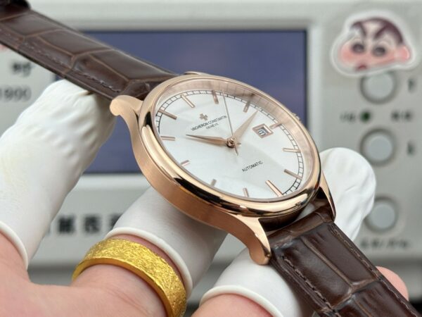 高仿江詩丹頓 傳承系列 Patrimony 白盤玫瑰金 40MM