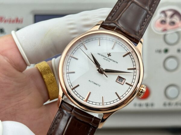 高仿江詩丹頓 傳承系列 Patrimony 白盤玫瑰金 40MM