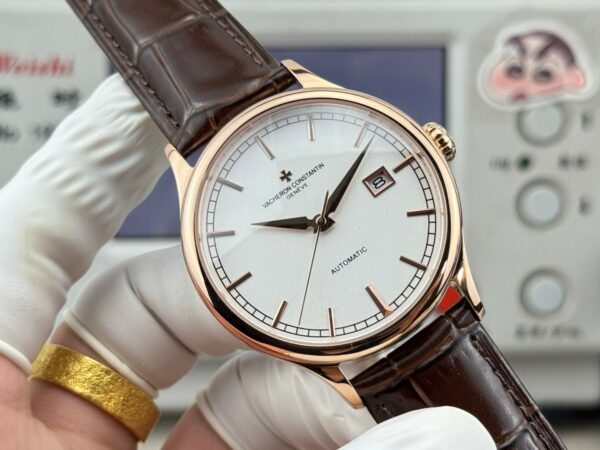 高仿江詩丹頓 傳承系列 Patrimony 白盤玫瑰金 40MM