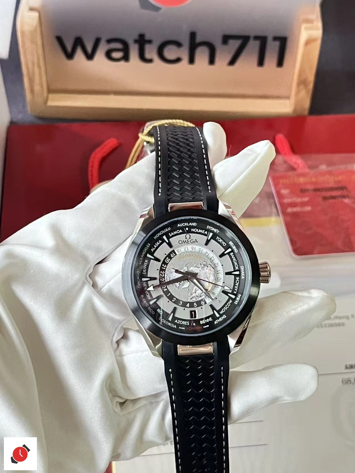 歐米茄 Omega 海馬150 世界時系列 發貨實拍 08/03