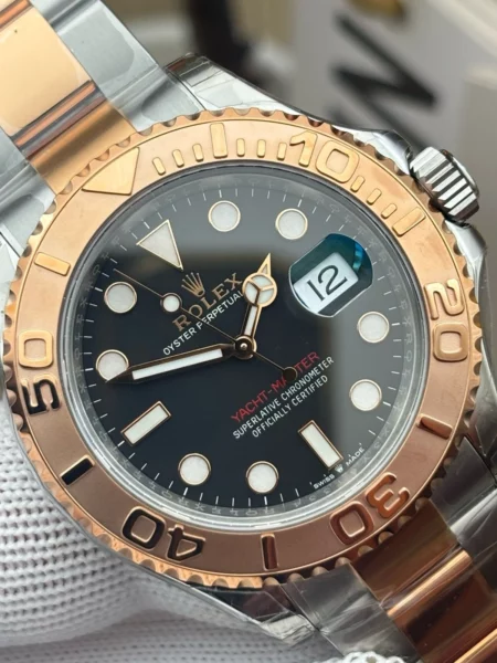 高仿勞力士Rolex 遊艇系列 間玫瑰金黑盤