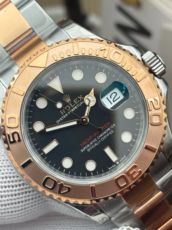 高仿勞力士Rolex 遊艇系列 間玫瑰金黑盤