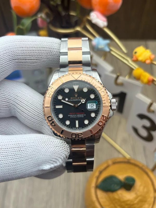 高仿勞力士Rolex 遊艇系列 間玫瑰金黑盤