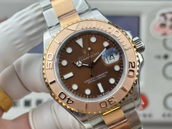 高仿勞力士Rolex 遊艇系列 間玫瑰金咖啡盤