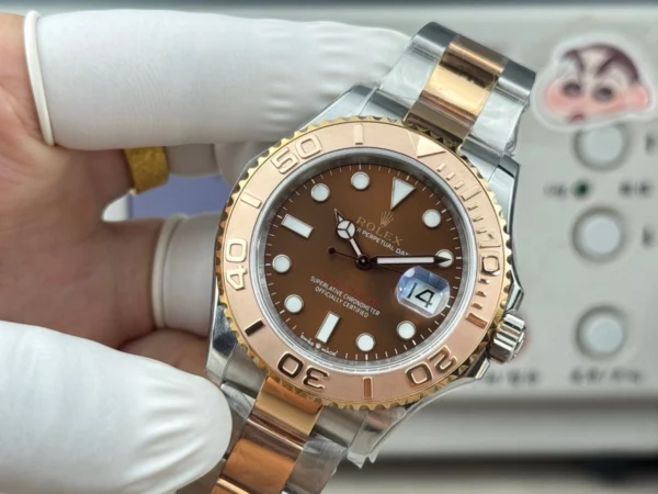 高仿勞力士Rolex 遊艇系列 間玫瑰金咖啡盤