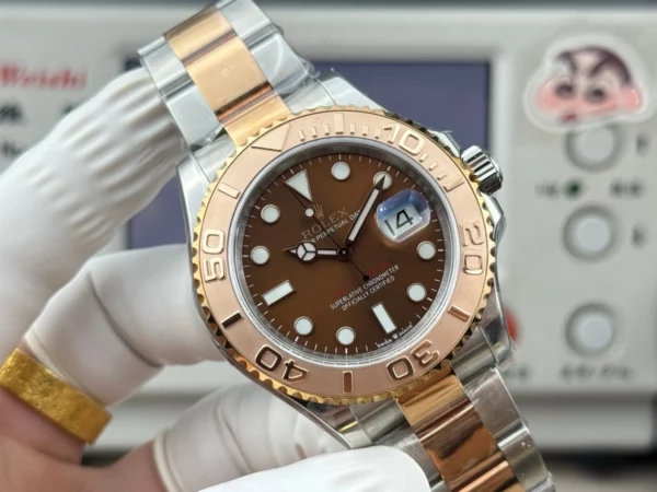 高仿勞力士Rolex 遊艇系列 間玫瑰金咖啡盤