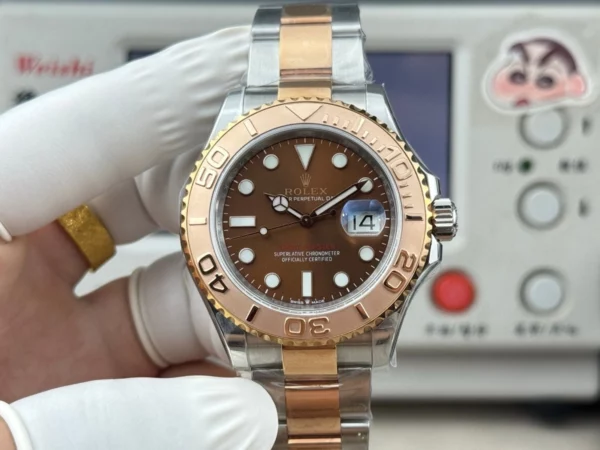 高仿勞力士Rolex 遊艇系列 間玫瑰金咖啡盤